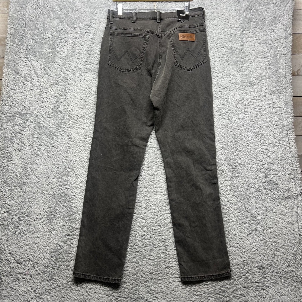 Wrangler‎ Cowboy Cut Jeans Mens 36x34 Gray Straight Leg Western Workwear Rodeo
